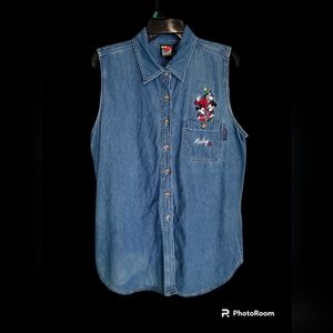 Vintage Mickey Unlimited XL 100% Cotton Button Up Collared Shirt
